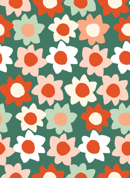 Indy Bloom Designs - Retro Christmas Daisy In Evergreen 5