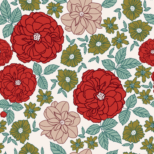 Indy Bloom Designs - Retro Christmas Florals