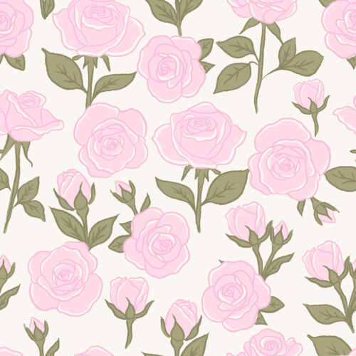 Vivie & Ash - Roses Light Pink And Sage 01