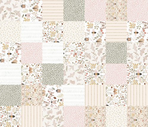 Hip Kid Design - Rotated Cottage Garden Cheater Quilt24x24