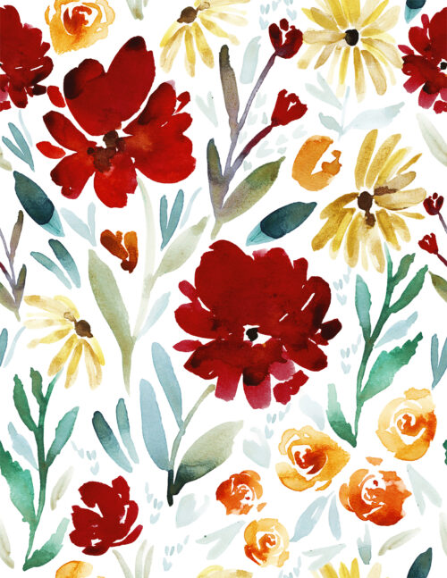 Indy Bloom Designs - Ruby Fields White 5.25x6.79