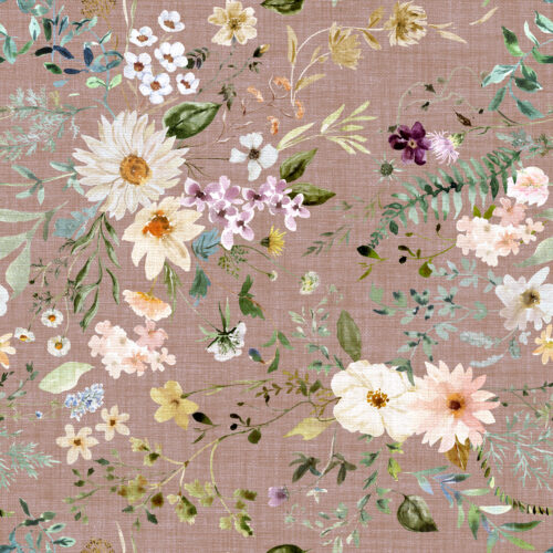Hip Kid Design - Rustic Wildflowers on Copper Rose