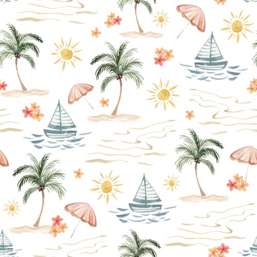 Sara Swanson - Summer Palms Large White