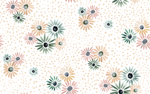 Sara Swanson - Sweet Daisies On White