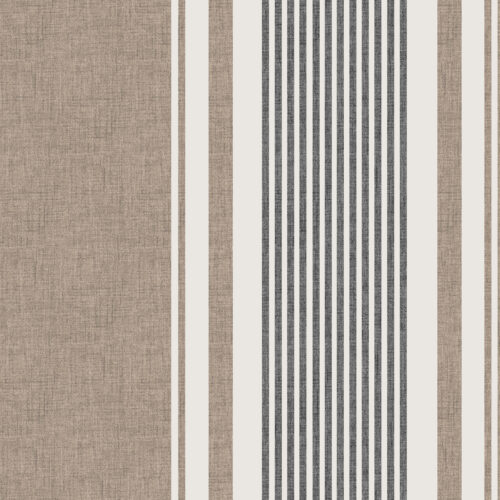 Hip Kid Design - Sand and Black Charcoal Ticking Stripe