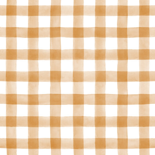 Hip Kid Design - Sandy Orange Watercolor Buffalo Check