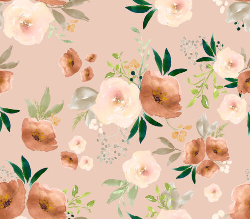 Hip Kid Design - Santa Fe Watercolor Florals on Peach