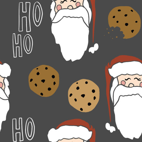Indy Bloom Designs - Santas Cookies Charcoal 4x4
