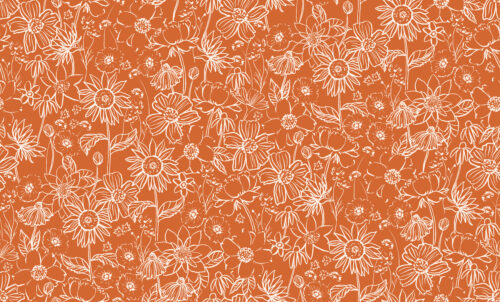 Indy Bloom Designs - Scarlet Autumn Sketch In Pumpkin