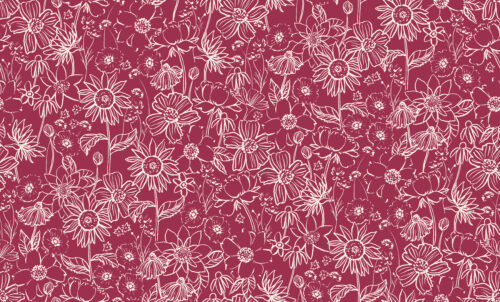 Indy Bloom Designs - Scarlet Autumn Sketch In Ruby (1)