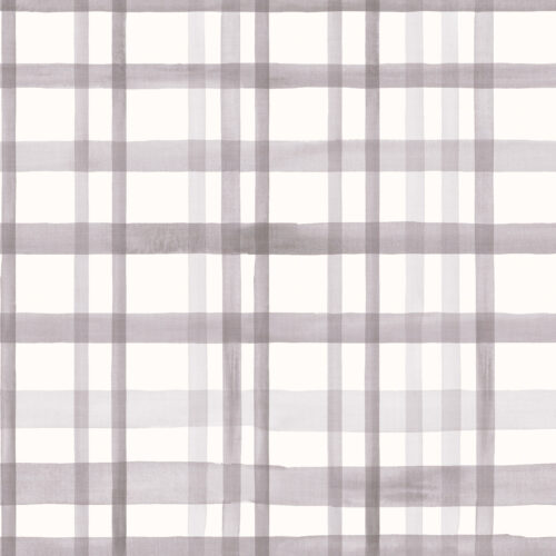 Hip Kid Design - Silver Mauve Watercolor Plaid
