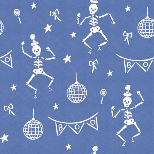 Vivie & Ash - Skeleton Party Blue Linen