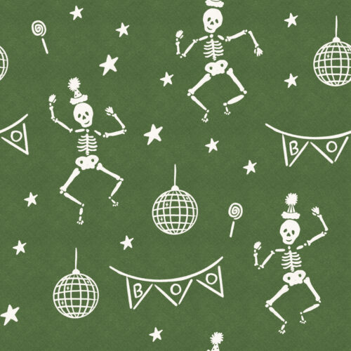 Vivie & Ash - Skeleton Party Green