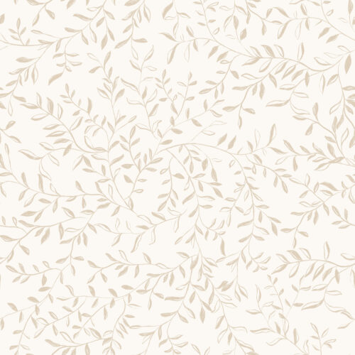 Hip Kid Design - Sketch Toile Greenery in Cream Natural