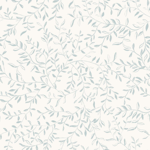 Hip Kid Design - Sketch Toile Greenery in Vintage Blue