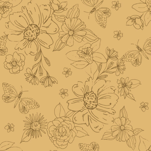 Indy Bloom Designs - Sketched Florals In Daffodil 01