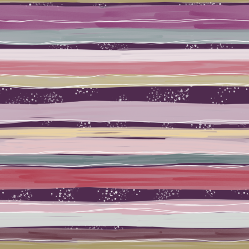 Sketchy Purple Floral Stripes