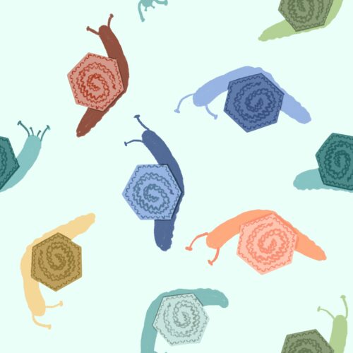 Lindsay Anne - Snails Mint Aqua Green