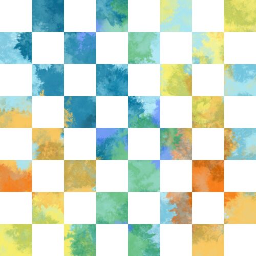 Lindsay Anne - Snowcone Checker Blue Multi