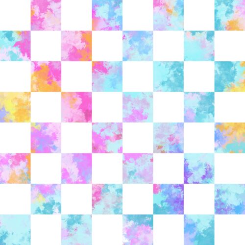 Lindsay Anne - Snowcone Watercolor Check   Turquoise