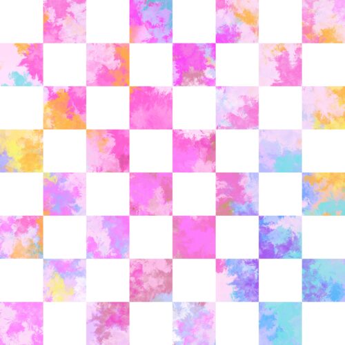 Lindsay Anne - Snowcone Watercolor Checker Pink Multi