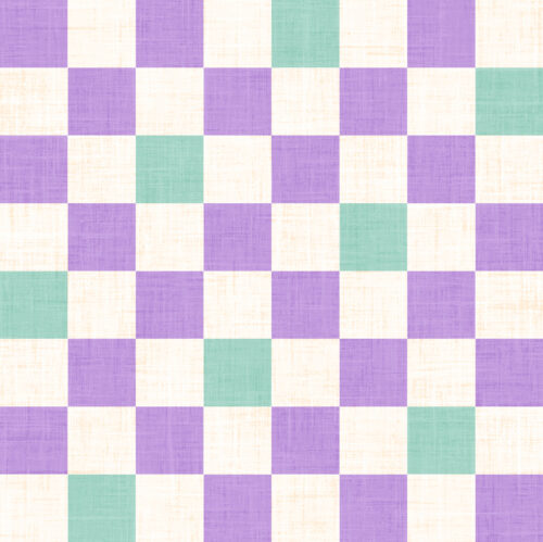 Krystal Winn - Space Bunny Check Purple And Mint