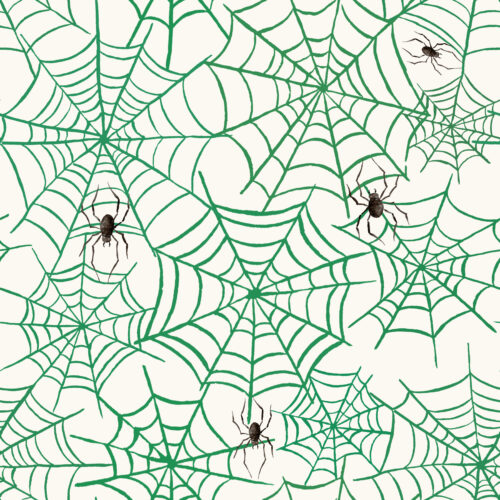 Hip Kid Design - Spider Web Halloween in Jewel Green