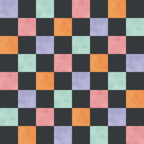 Krystal Winn - Spooky Cute Check Multi Black