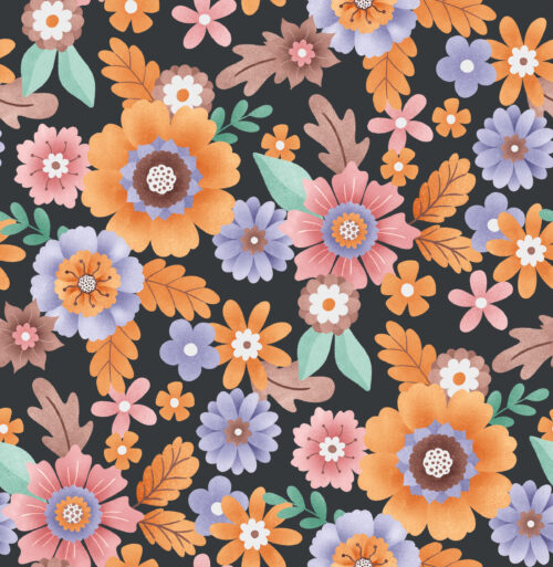 Krystal Winn - Spooky Cute Fall Floral Black