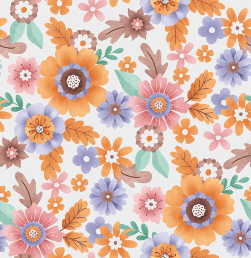 Krystal Winn - Spooky Cute Fall Floral White