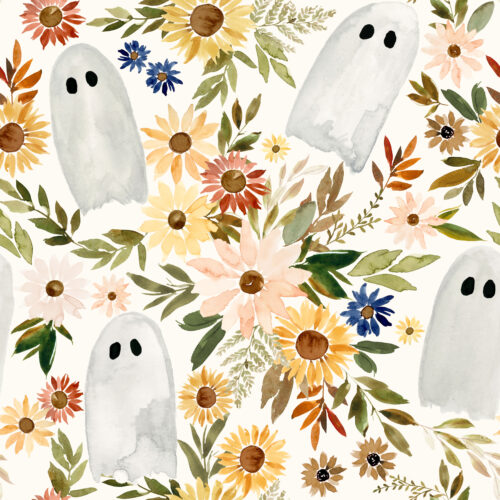Hip Kid Design - Spooky Cute Ghosts and Florals