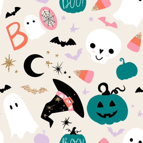 Hip Kid Design - Spooky Cute Halloween with Teal on Cloud