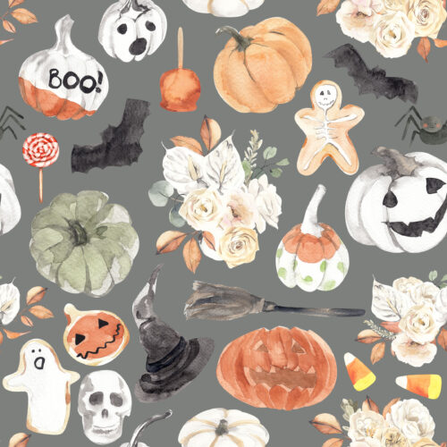 Hip Kid Design - Spooky Little Halloween on Gray