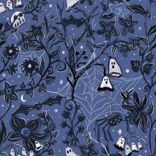 Lindsay Anne - Spooky Floral Blurple