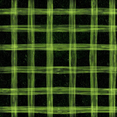 Lindsay Anne - Spooky Lane Plaid   Green Glow
