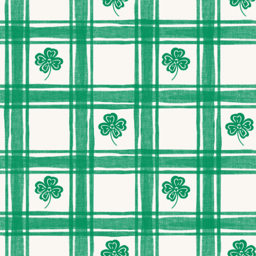 Vivie & Ash - Spring Linen Gingham Green Clovers