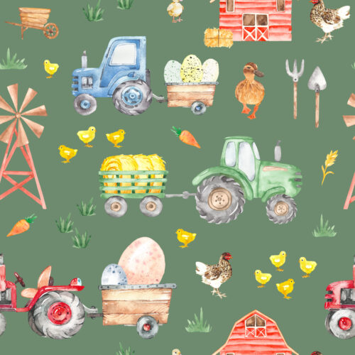 Hip Kid Design - Spring on the Farm Laurel Green