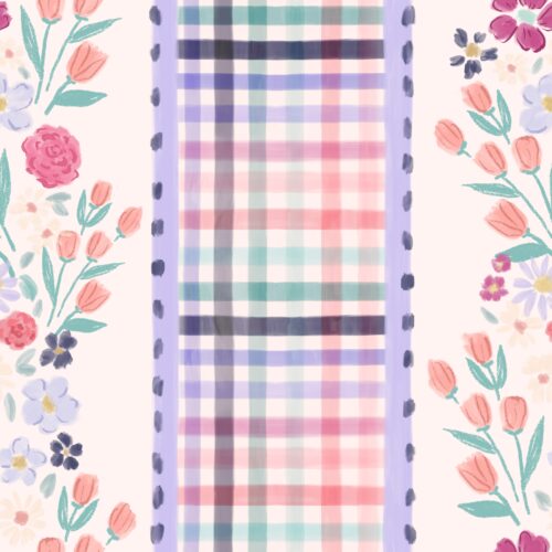 Lindsay Anne - Springtime Floral Plaid Stripe