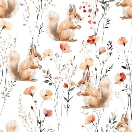 Vanya Minimalist Designs - Squirrel In Meadow 01