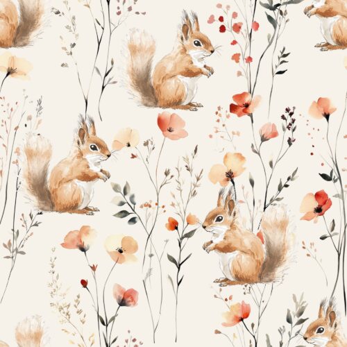 Vanya Minimalist Designs - Squirrel In Meadow 02