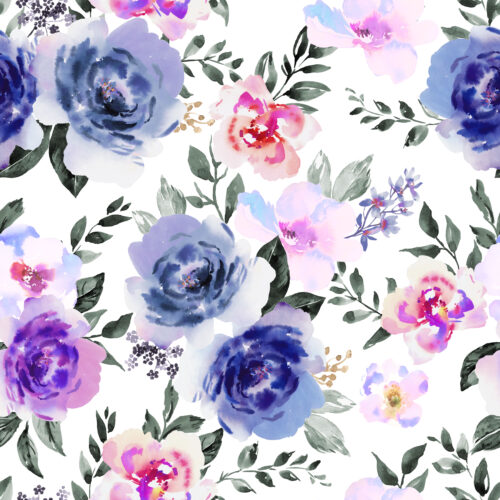 Hip Kid Design - Starburst Indigo and Lilac Floral