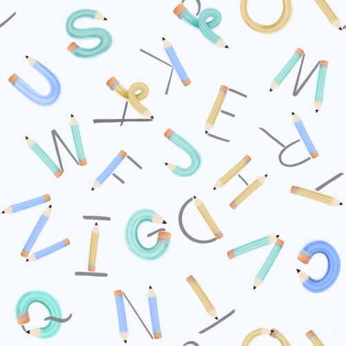 Staying Sharp Alphabet Light Gray