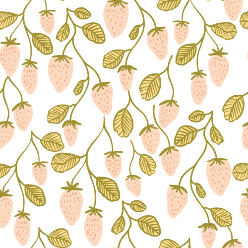 Indy Bloom Designs - Strawberries In Blush 8x8