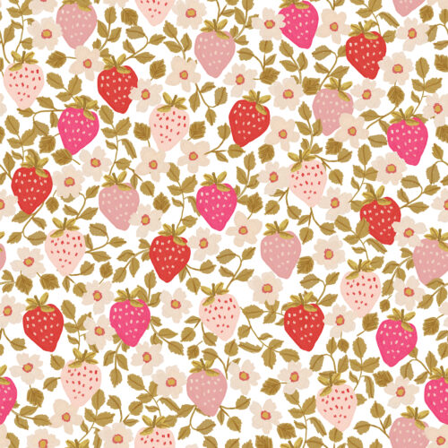Indy Bloom Designs - Strawberry Vines In Cream