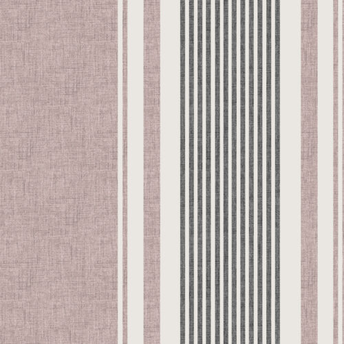 Hip Kid Design - Studio Mauve and Black Charcoal Ticking Stripe