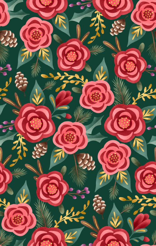 Krystal Winn - Sugar Plum Floral Pine