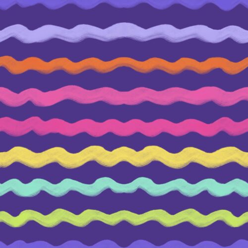 Lindsay Anne - Sugar Wavy Stripe Purple