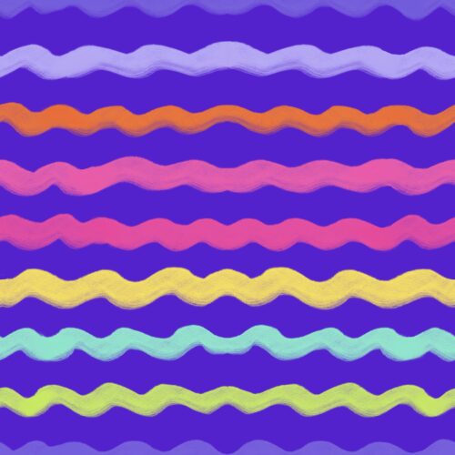 Lindsay Anne - Sugar Wavy Stripe Ultra Violet