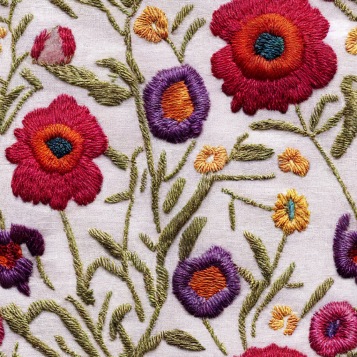 Summer Meadow Embroidery 4x4