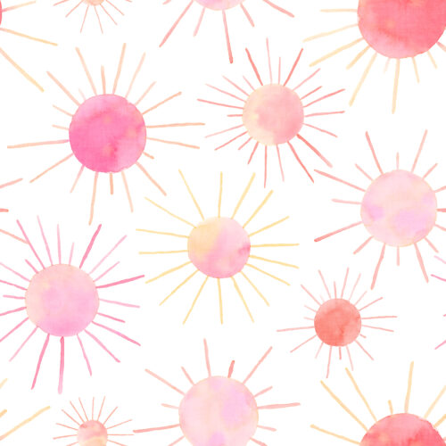 Hip Kid Design - Summer Sun in Coral, Pink and Orange